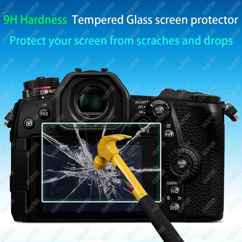 Screen Protector for Panasonic LUMIX G7 G8 4K Digital Camera & Hot Shoe Cover, ULBTER 0.3mm 9H Hardness Tempered Glass Flim, Anti-Scrach Anti-Fingerprint Anti-Bubble [3 Pack]