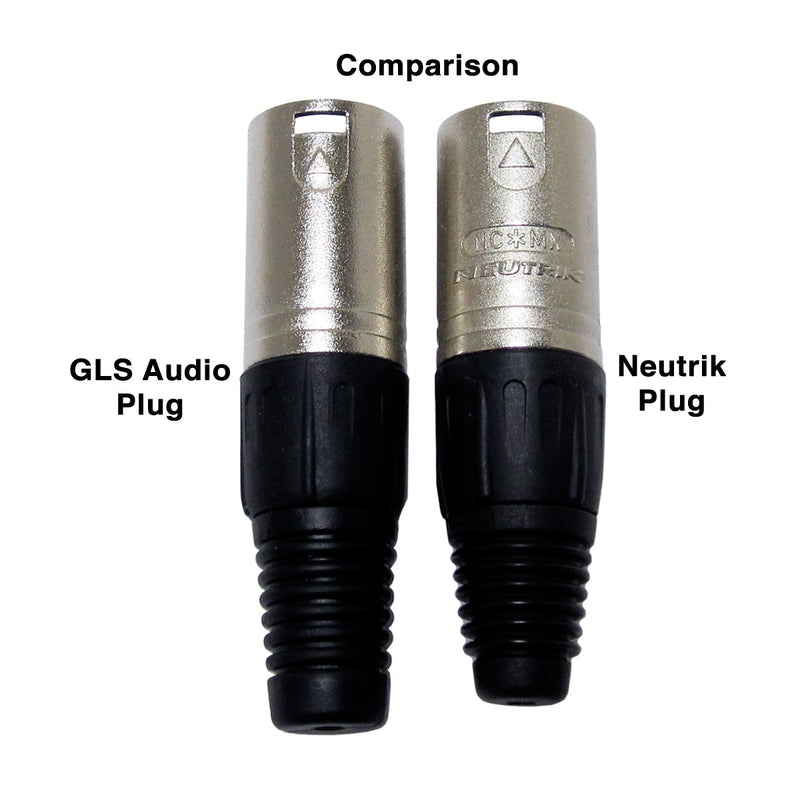 [AUSTRALIA] - GLS Audio 3ft Patch Cable Cords - XLR Male to 1/4" TRS Black Cables - 3' Balanced Snake Cord - 6 Pack 