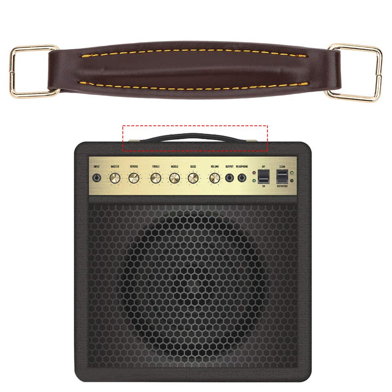 Vintage Style Guitar Amplifier Handle PU Leather Speaker Handle for Guitar Speaker(Brown) Brown