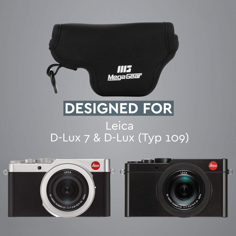 MegaGear MG1579 Ultra Light Neoprene Camera Case Compatible with Leica D-Lux 7, D-Lux (Typ 109) - Black One Size