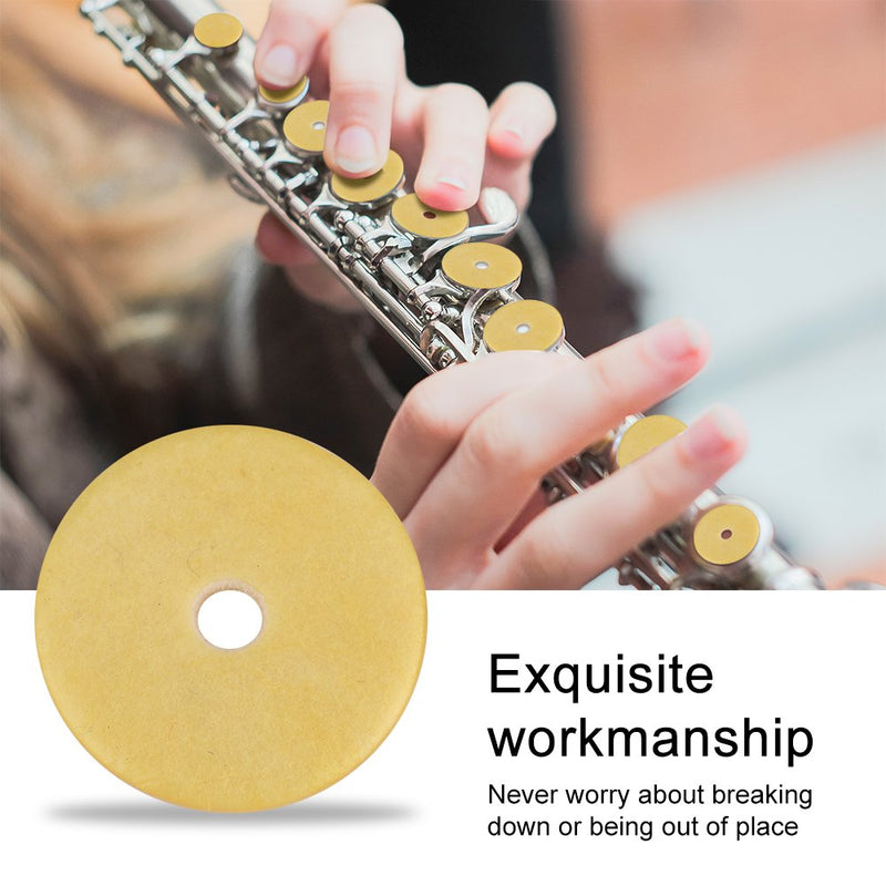 Vbestlife Flute Pad Set, 16 Pcs Durable Flute Pads Set Replacement Accessories for Flutes Yellow