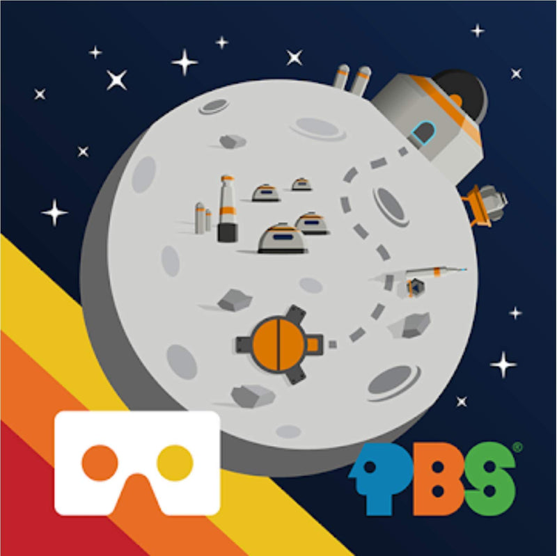 PBS Retro Space-Themed Virtual Reality Headset for Android and iPhone + PBS Lunar Base VR App