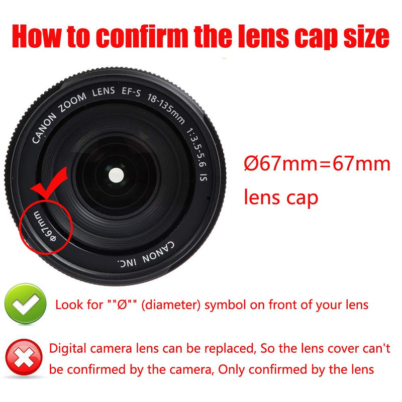 67mm-77mm Step Up Ring 67mm Lens to 77mm Filter (2 Pack), WH1916 Camera Lens Filter Adapter Ring Lens Converter Accessories