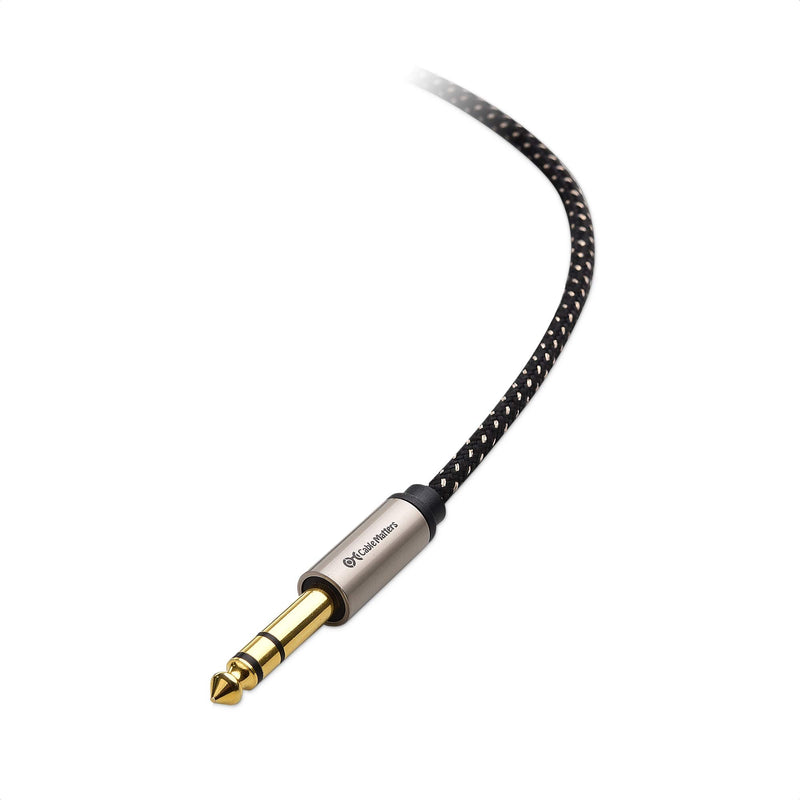 Cable Matters Premium Braided 3.5mm to 1/4 Inch Audio Cable 6 ft (1/4 to 3.5mm Cable) 6 Feet