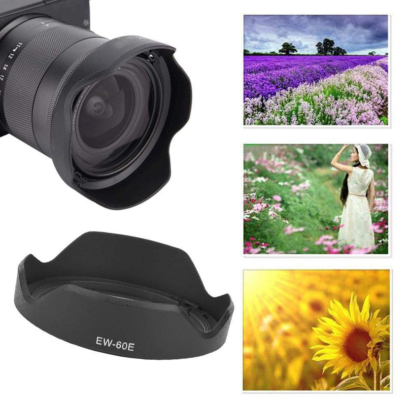 Vbestlife Camera Lens Hood,EW-60E ABS Plastic Lens Hood for Canon EF-M 11-22mm f/4-5.6 is STM Lens.