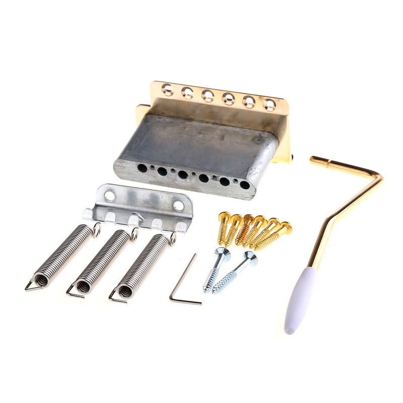 Musiclily Pro 54mm Guitar Strat Tremolo Bridge Assembly Set for Fender American Standard Modern Stratocaster Guitar Replacement, Gold