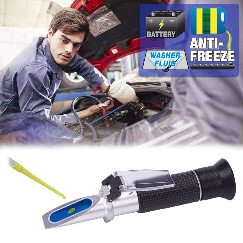 4-in-1 DEF Antifreeze Coolant Refractometer for Automobile Antifreeze System, Diesel Exhaust Fluid, Battery Acid and Windshield Washer Fluid
