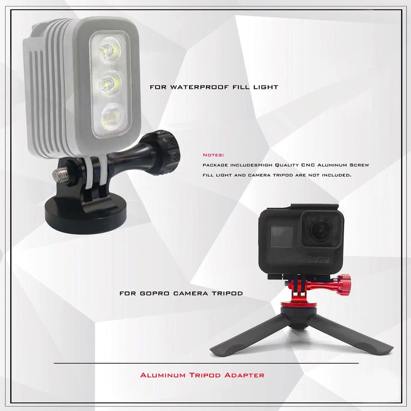 Alumium Tripod Mount Adapter, Gopro Threaded Mount Adapter,Action Camera Tripod Aluminum Mount,for GoPro Max, GoPro Hero, DJI Osmo Action Camera （Two Groups） Aluminum alloy seat