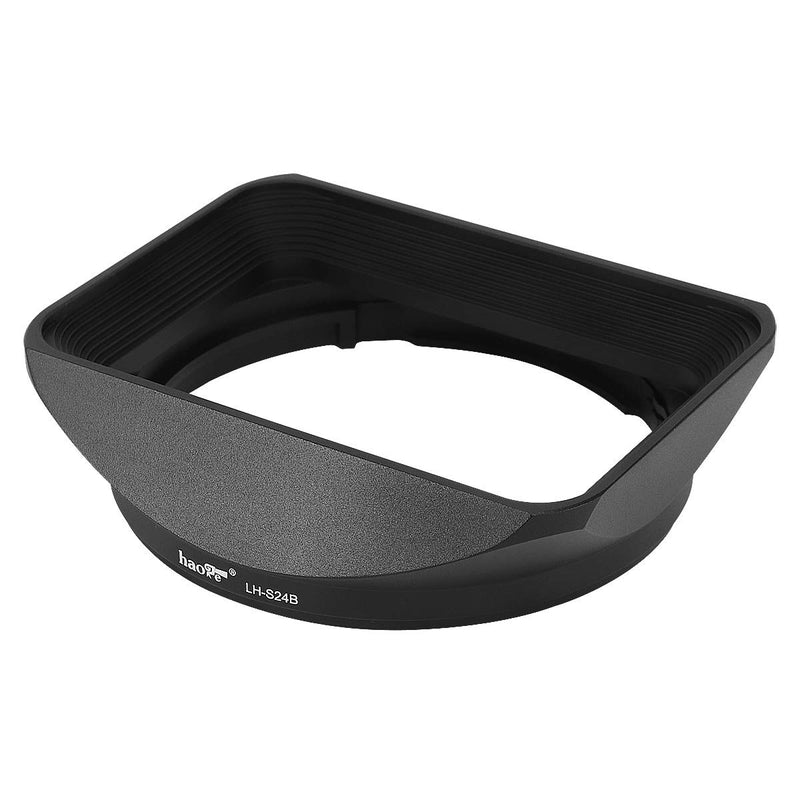 Haoge LH-S24B Bayonet Square Metal Lens Hood Shade with Cap for Sony FE 24mm F1.4 GM SEL24F14GM Wide Angle Prime Lens