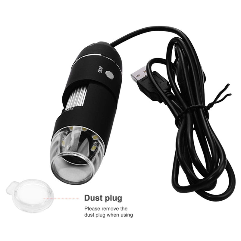 wendeekun Microscope, USB Microscope Industrial Accessories, Portable Magnification, Builtin 8 LED Lights, for Phone Repair Jewelry Appraisal