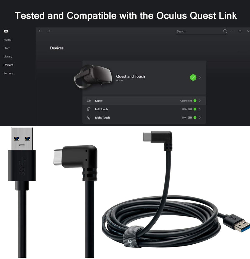 USB C Cable 10FT, Oculus Quest Link Cable, High Speed Data Transfer & Fast Charging Cable Compatible for Oculus Quest and Gaming PC