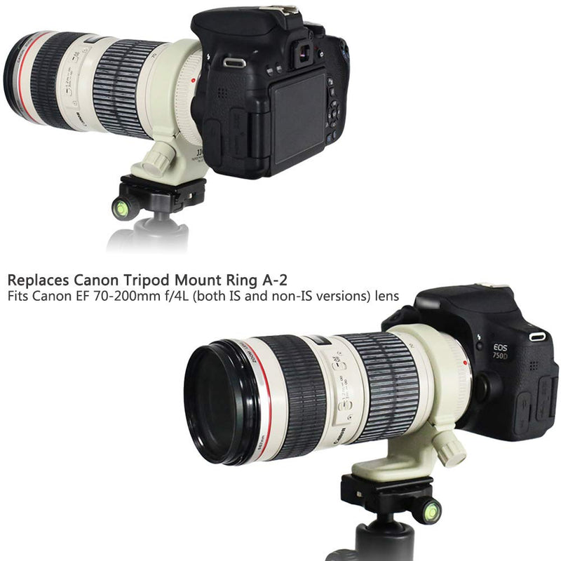 JJC Durable Tripod Mount Ring Lens Collar Compatible with Canon EF 70-200mm f/4L is II USM, EF 70-200mm f/4L and EF 70-200mm f/4L is Lens Replaces Canon A-2 AII Tripod Mount Ring