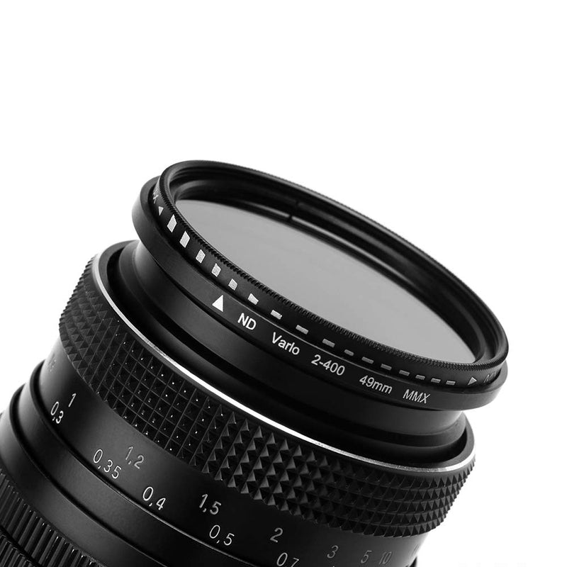 37mm ND Filter Slim Variable ND Neutral Density Filter Adjustable ND Fader ND2-ND400 Lens Filter for Canon Nikon Sony Pentax Olympus Fuji DSLR Camera 37mm