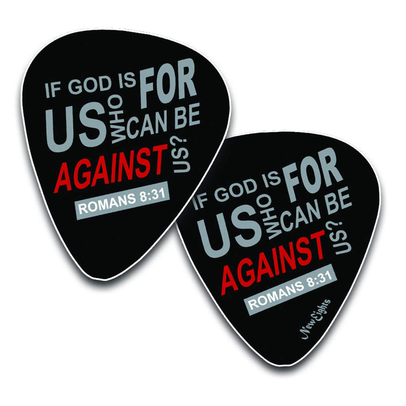 Christian Guitar Picks (12 pack)- Be Strong - Jeremiah 29:11 - Celluloid Medium - Best Stocking Stuffers for Dad Men Thanksgiving Christmas Birthday - Worship The Lord Excitedly