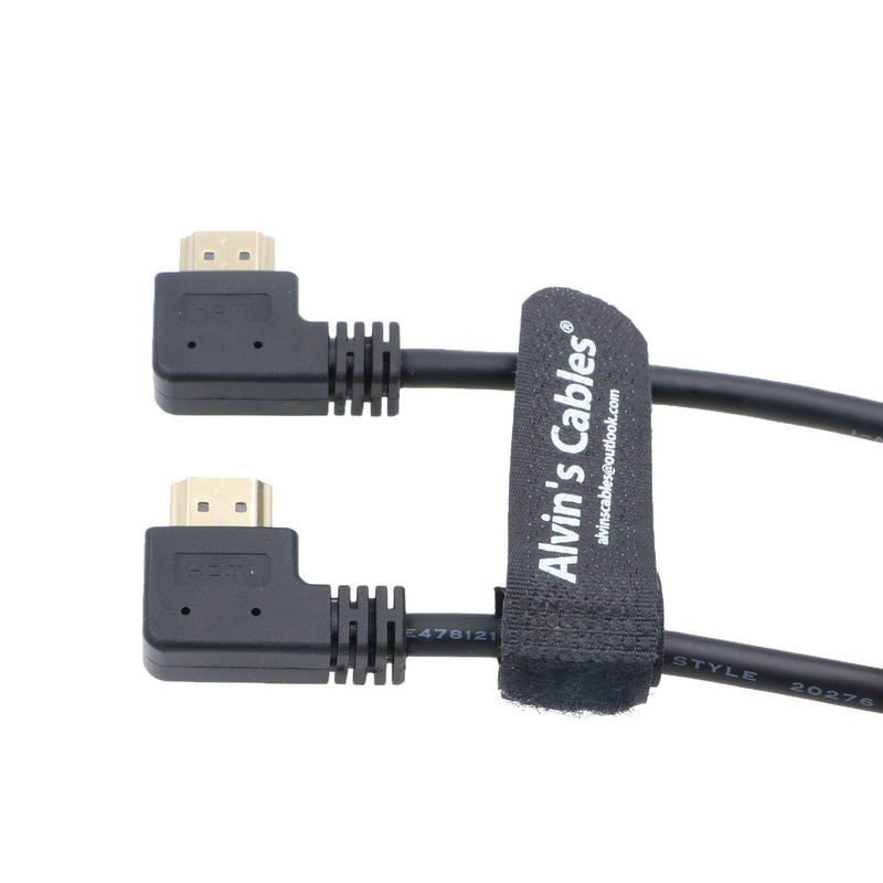 [AUSTRALIA] - Alvin's Cables Z Cam E2 L Shape 4K 60P HDMI Cable for Atomos Shinobi Ninja V Monitor and Portkeys BM5 Right Angle to Right Angle High Speed HDMI Cord Right Angle to Right Angle Upgrade 11.8 inches 