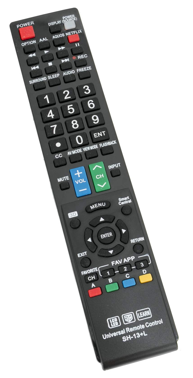 New SH-13+L Universal Remote Control for Almost All Sharp Brand LCD LED HD Smart TV GB004WJSA GB005WJSA GA890WJSA GB118WJSA GJ221-C GJ221