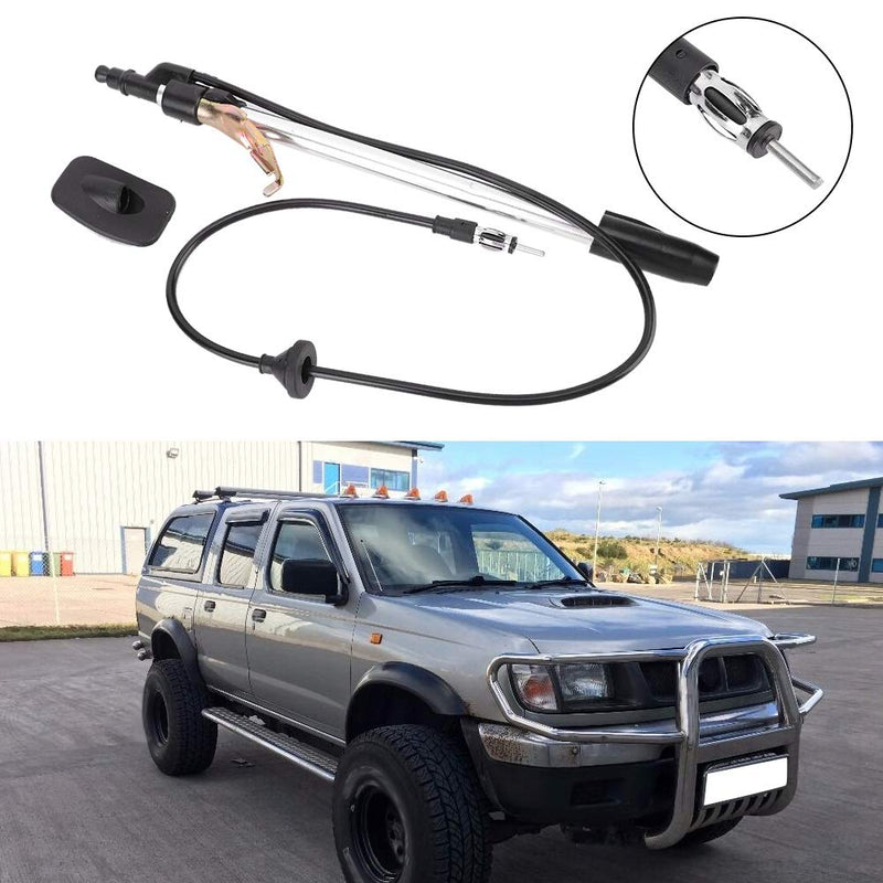 Aramox Radio Antenna,Aluminum Alloy Car Vehicle Radio Antenna Fit for Nissan Navara D22 1997-2016