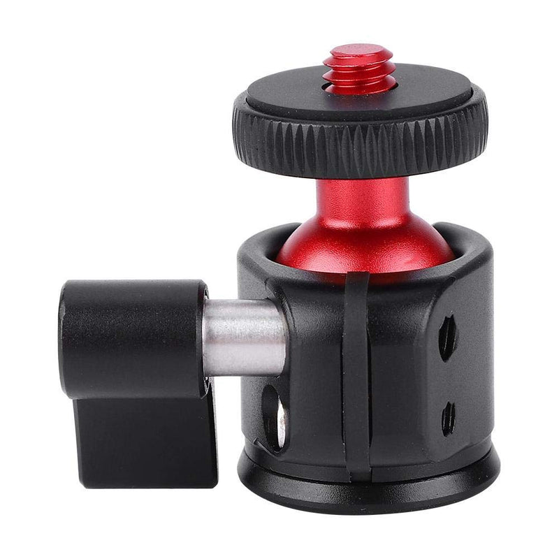 Selfie Stick Mini Spherical Camera Head, Aluminum Alloy DSLR Camera Tripod Ball Head Adjustable with 1/4 Inch Thread Fit for DSLR Cameras Mobile Phone Fill Light