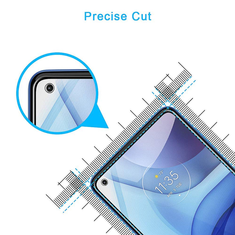 TOCOL [6 Pack] Compatible with Moto G Power 2021 (Not for Moto G Power 2020) - 3 Pack Tempered Glass Screen Protector and 3 Pack Camera Lens Protector [Easy Installation Frame] HD Clear Case Friendly