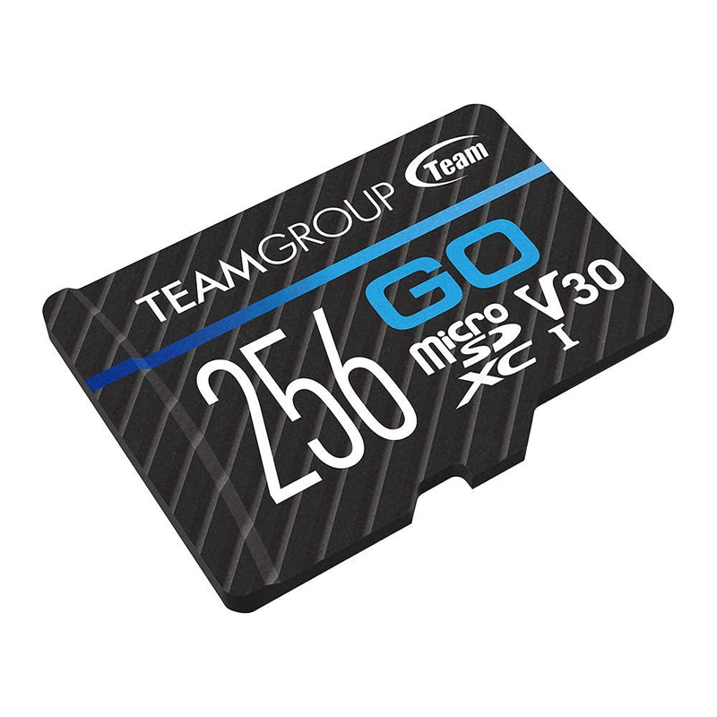 TEAMGROUP GO Card 256GB Micro SDXC UHS-I U3 V30 4K for GoPro & Drone & Action Cameras High Speed Flash Memory Card with Adapter for Outdoor, Sports, 4K Shooting, Nintendo-Switch TGUSDX256GU303 GO U3 V30