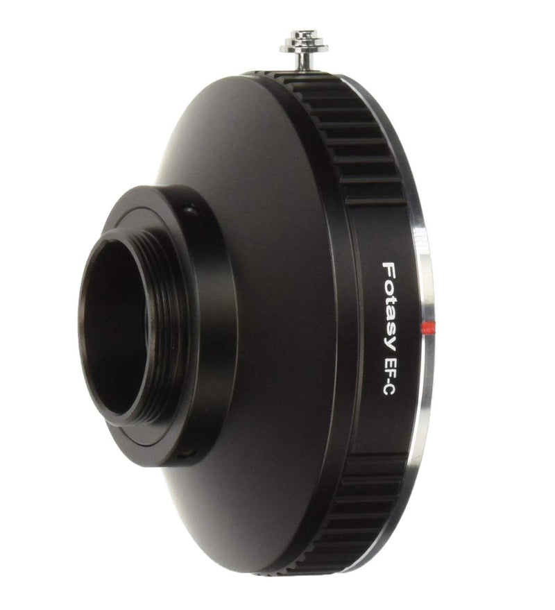 Fotasy Canon EF Lens to C Mount Adapter, Canon EOS EF EFS Lens to 16mm Cine Mount Adapter, compatible with Cine Movie Making System/ C Mount CCTV Camera/ C-Mount Microscope Cameras Canon EF to C Mount