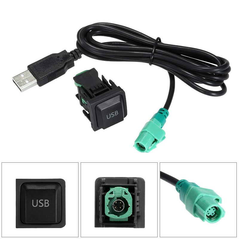 [AUSTRALIA] - Shkalacar 130cm USB Audio Cable Adapter, CD Player Wire Cable Compatible with VW Volkswagen 