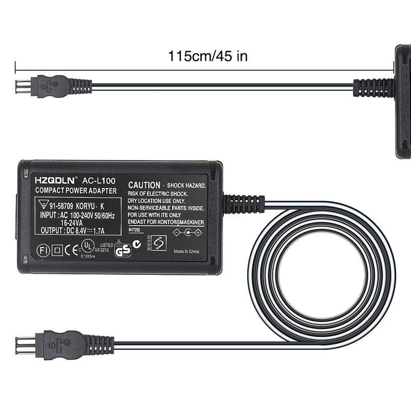 AC-L100A AC Adapter Charger Compatible Sony CCD-TRV16, CCD-TRV25, CCD-TRV36, CCD-TRV37, CCD-TRV68, CCD-TRV128, CCD-TRV138, MVC-FD, DSC-S30, DSC-F707, DSC-F717, DSC-F828