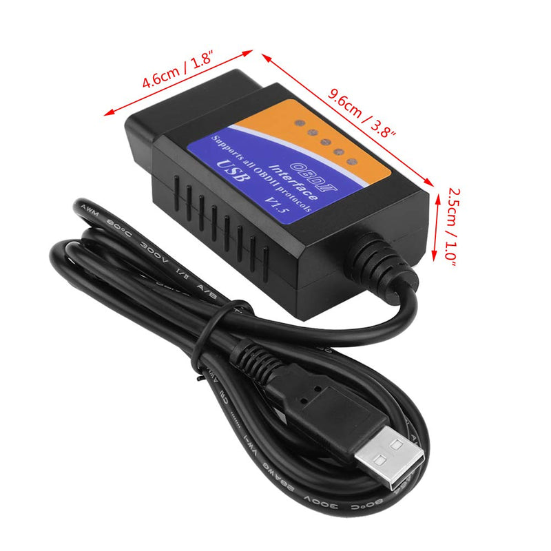 Universal OBD2 Diagnostic Cable Interface Scanner ,Keenso OBD2 USB Cable for Citroen Car USB Connector V1.5