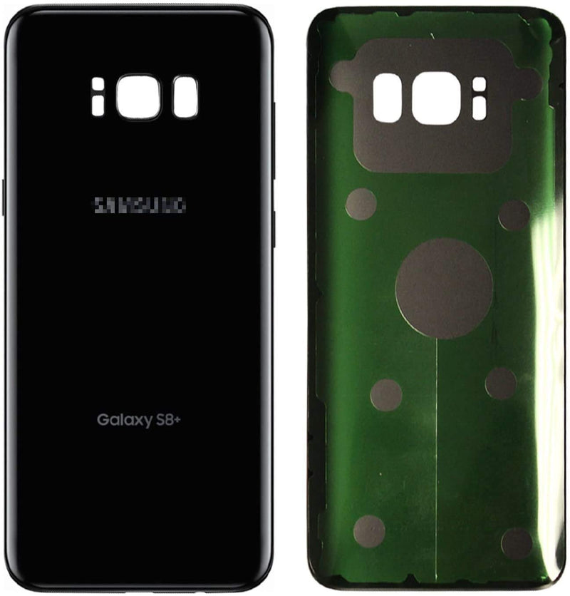 CELL4LESS Replacement Back Glass Cover Back Battery Door w/Custom Removal Tool & Pre-Installed Adhesive for Samsung Galaxy S8 Plus OEM - All Models G955-2 Logo - OEM Replacement (Midnight Black) Midnight Black