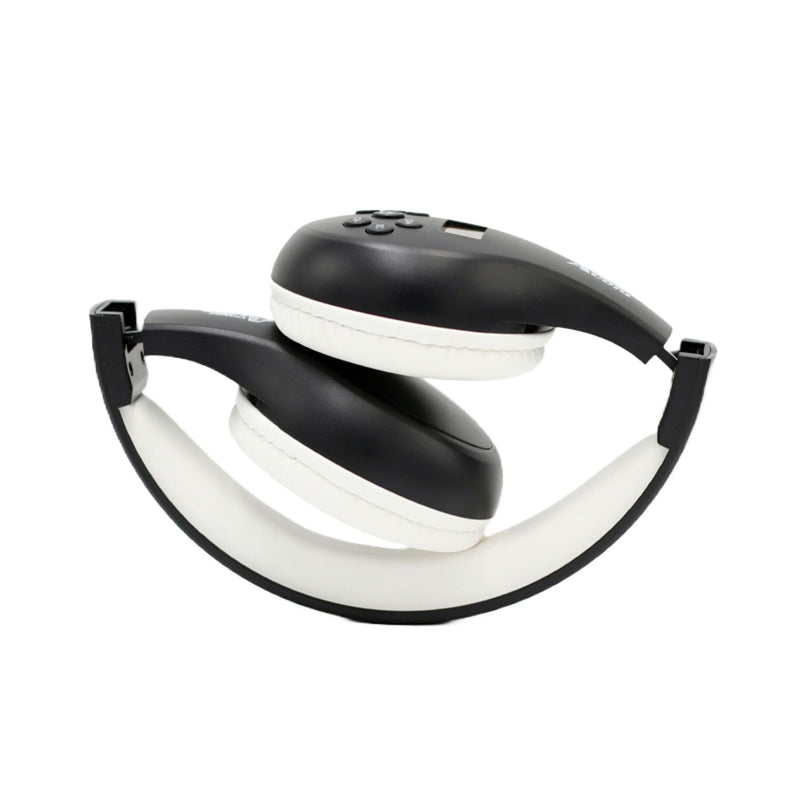 Things Audio Portable Personal FM Radio Headphones Pull-Out Antenna for Great Reception, Walking, Jogging, Relaxing, School, Talk Radio - Powered by 2AA Batteries (Not Included) (Black & White) Black & White