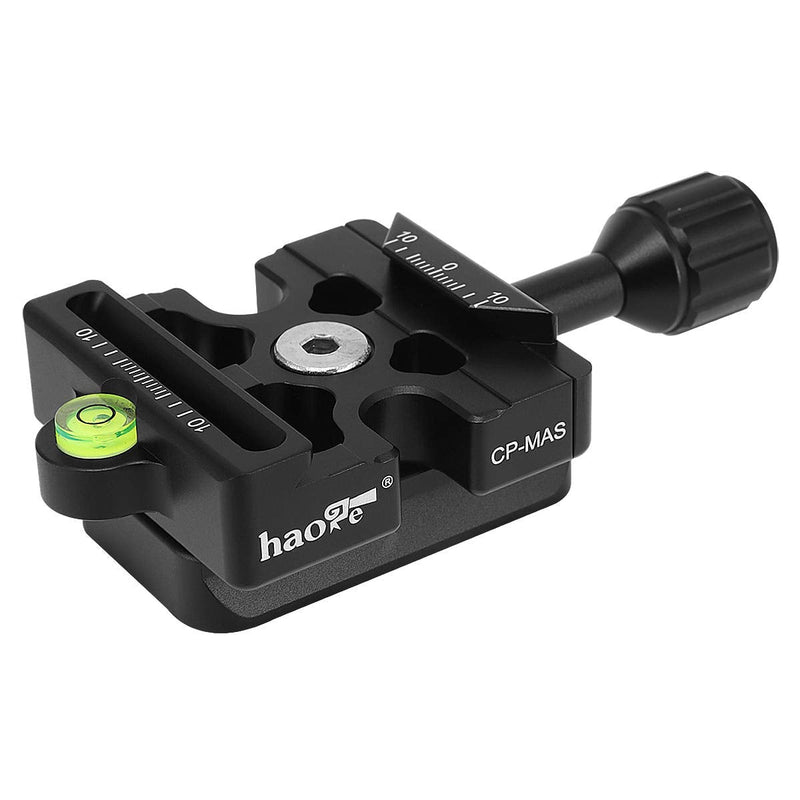 Haoge CP-MAS Quick Release Clamp with RC4 / 400PL Base Adapter Convertor for Manfrotto RC4 System to Arca-Swiss Compatible, Fit 400PL / 405/410 / RC4 Adapter for Manfrotto RC4 Head 02