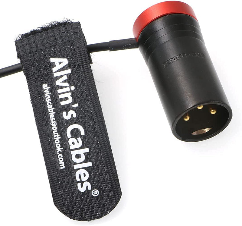 [AUSTRALIA] - Low-Profile Audio-Cable for Sennheiser-EK-2000 XLR 3-Pin Male to Locking-3.5mm-TRS Right-Angle Balanced Cable for Sound Devices 633 688 Zaxcom Zoom Alvin's Cables Red 