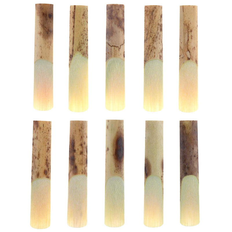 YiPaiSi 10 Pack Bb Clarinet Reeds, Professional Reeds Bb Strength 2.5, Bb Clarinet Traditional Bamboo Reeds, Bb 2.5 Clarinet Reeds for Clarinet Mouthpiece Parts