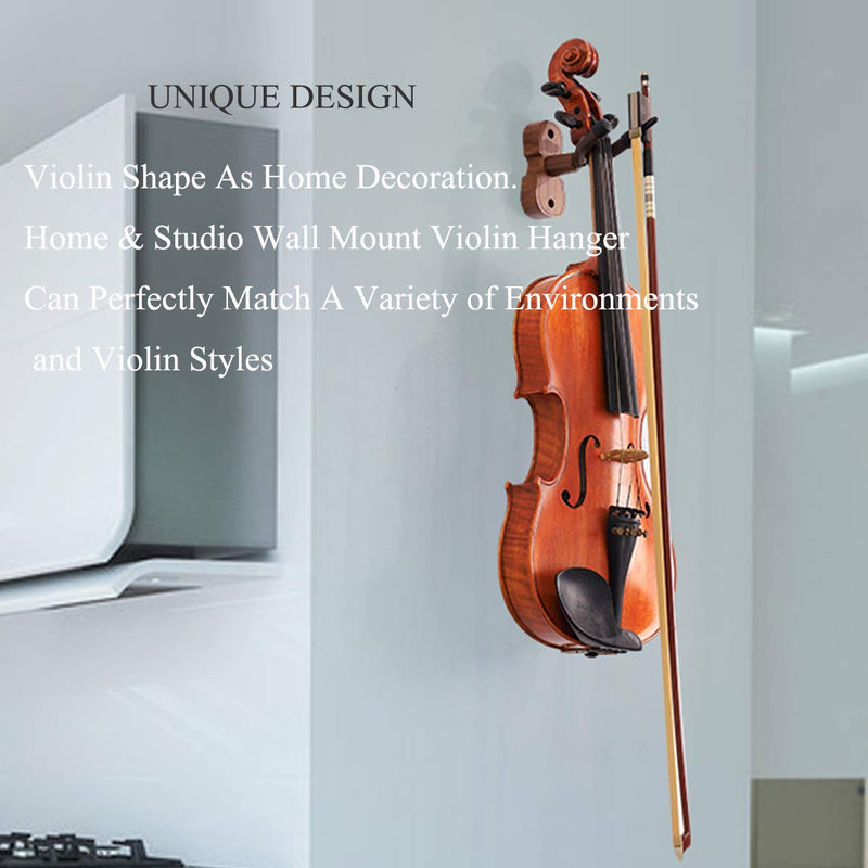 WOGOD Violin Hanger Home and Studio Wall Hanger for Violin or Viola.Made of Hardwood