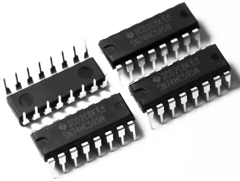 Texas Instruments SN74HC595N 8-Bit Shift Registers With 3-State Output Registers (Pack of 4)