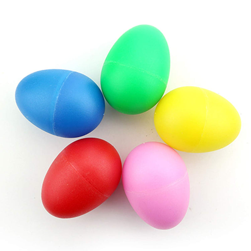 30 PCS Plastic Egg Maracas Egg Shakers Musical Percussion Kids Toys 5 Colors