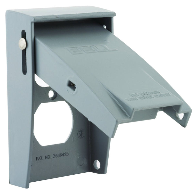 [AUSTRALIA] - Hubbell-Bell 5027-0 1-Gang Weatherproof Vertical Duplex Receptacle Device Cover, Gray 