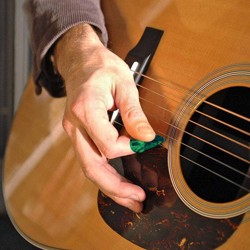 Jinlop Acoustic Guitar Bridge Pins Pegs Guitar Accessories Kit with Picks for Guitar,Guitar Pick Holder,Guitar Saddle Nut and Bridge Pin Puller Remover (50PCS)