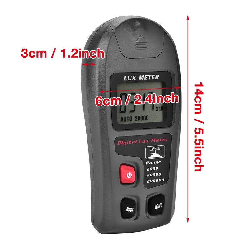 [AUSTRALIA] - Digital Lux Meter,MT-30 Digital Luxmeter LCD Display Light Meter Environmental Testing Illuminometer (Range: 0.1~200,000 Lux and 0.01~20,000 Fc) 