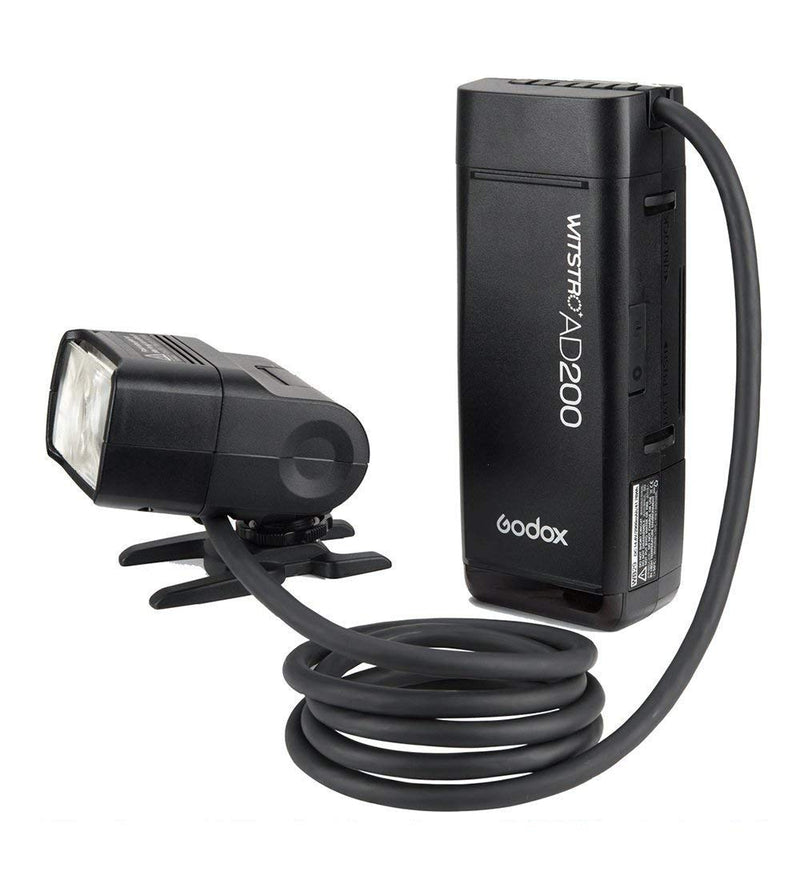 GODOX EC200 AD200 Remote Separation Extension Head with Hot Shoe and 2M Cable Portable Off-Camera Light Lamp for Godox AD200 Pocket Flash