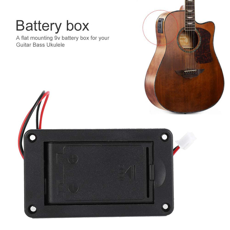 Vbestlife Guitar Pickup Box Cover, 9V Battery Holder Case Box Cover for Guitar Bass Active Pickup Connector