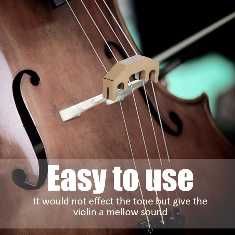 Violin Mute, Chromium Alloy Violin Practice Mute Silencer Musical Instruments Accessory