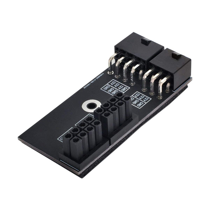 chenyang CY Dual ATX 8Pin Female to 6+8pin Male 180 Degree Angled Adapter for Graphics Card GPU 90 Degree Dual 8P