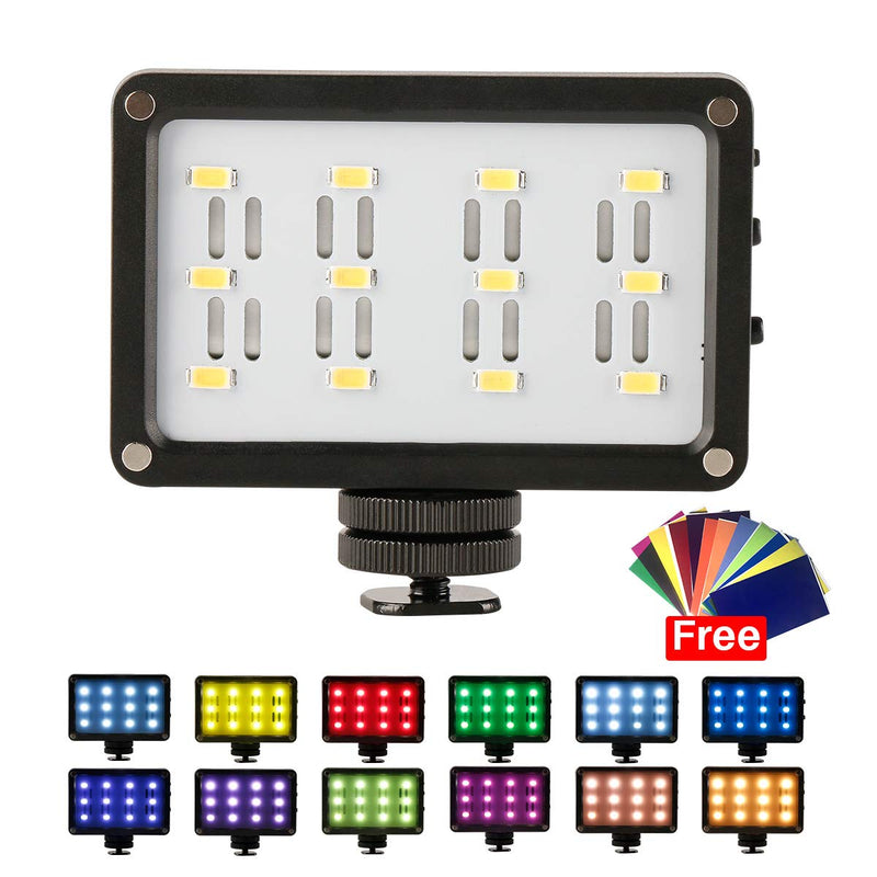 ULANZI CardLite LED Video Light on Camera - Rechargeable Built-in Battery CRI 95 Photo Light with 12 Color Gels for Canon Nikon DSLR Camcorders Zhiyun Smooth 4 Gimbal Photographyic Lighting