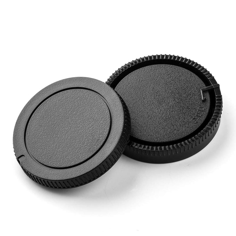 Camera Body Cap and Lens Rear Cap Cover Replacement for Sony Alpha A-Mount/Minolta AF Mount Lens,2 Packs