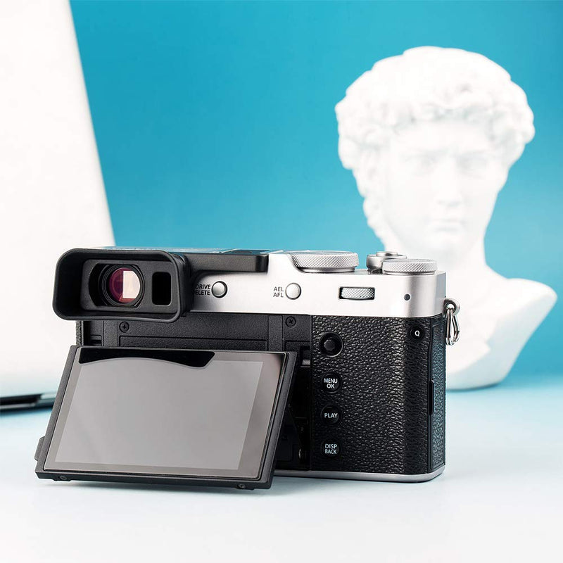 Soft Silicon Camera Viewfinder Eyecup Eyepiece Eyeshade for Fujifilm Fuji X100V Eye Cup Protector (Hot Shoe Mount Installation) / Fits X100V Only for X100V