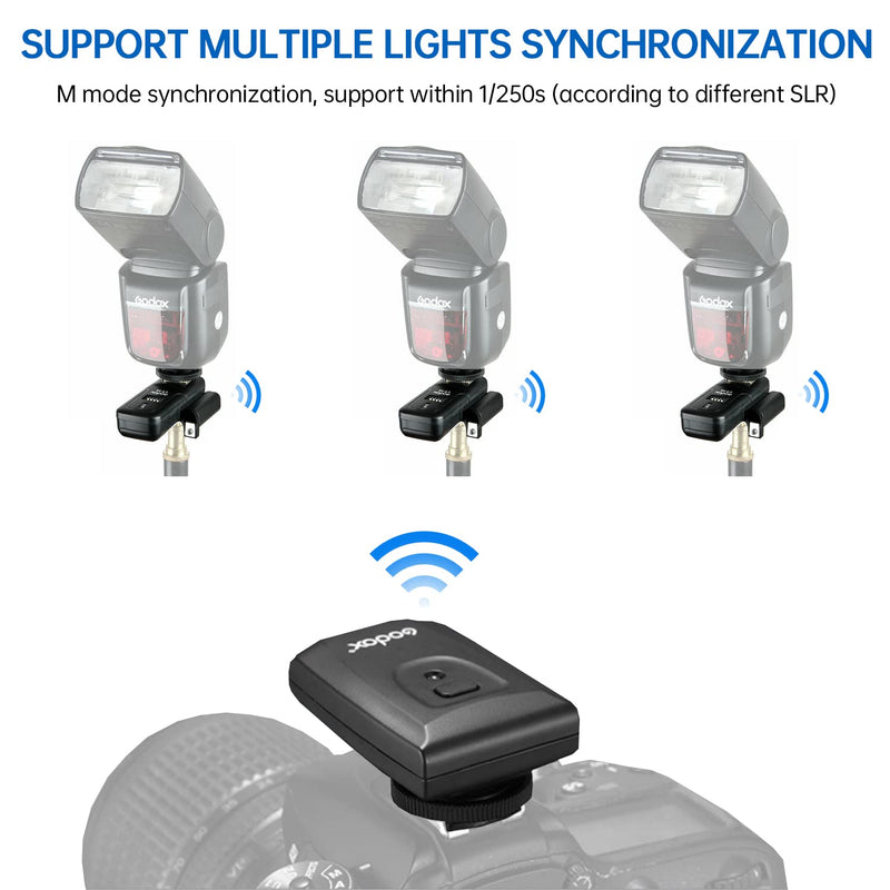 Godox CT-16 Wireless Radio Flash Trigger Receiver Kit Fit Compatible for Canon Nikon Pentax DSLR Camera Studio Flash Transmitter and Receiver