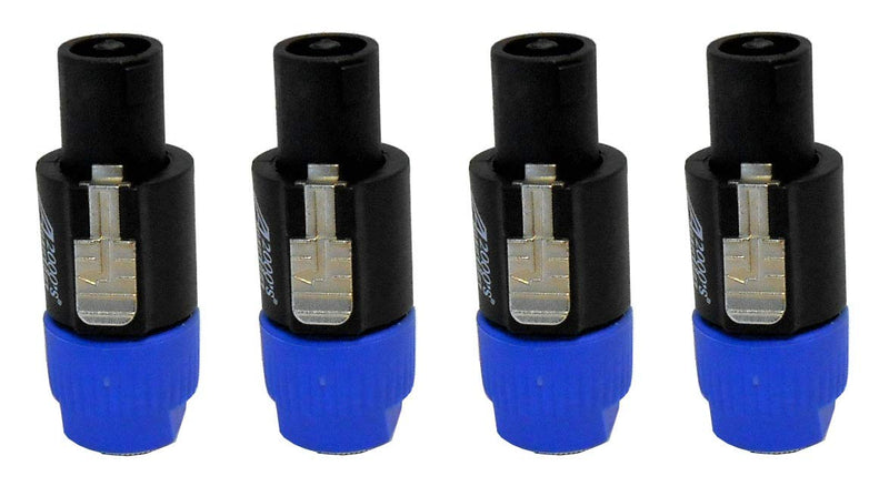 [AUSTRALIA] - Audio2000'S ACC31A1P2 4-Pack Speakon Male to 1/4" TS Jack Adapters 