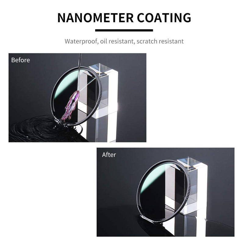 [AUSTRALIA] - K&F Concept 62mm ND8 (3 Stop) Lens Filter, Fixed Neutral Density Filter with HD 18 Layer Dual Side Multi-Coated, Ultra Slim Frame Optical Glass Nano-X Series for Camera Lens 