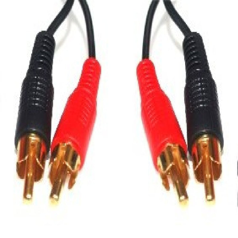 World of Data® AudioPro TWIN RCA (PHONO) Cable 15m - 24k Gold Plated - Male to Male - Left & Right Audio - Stereo Sound F: 15m (£7.99)